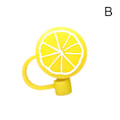 Miniatyrbild 1 av 11: Tecknad Mjuk Gummi Dammtät Sugrörskåpa Återanvändbart Dricksstrå yellow One-size