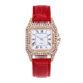 Miniatyrbild 9 av 11: Dam Quartz Klocka Fyrkantig Form Mode Retro Stil Damklocka Red One size