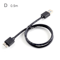 Miniatyrbild 1 av 11: USB 3.0 AM Hane till Micro B Kabel Super Speed Adapter HDD Sladd Fo BLACKD 0.5M