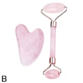 Miniatyrbild 1 av 11: Jade Roller & Gua Sha Ansikte Kropp Terapi Massager Sten Set pink 2pcs