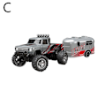 Miniatyrbild 9 av 11: Mini RC Lastbil USBC Uppladdningsbar Underflöde med Släp 1:64 Skala Green One size