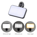 Miniatyrbild 5 av 11: Clip-On Uppladdningsbar Selfie Lampa Justerbar Ljusstyrka För Mobi blackA 1set 2pcs