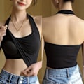 Miniatyrbild 3 av 11: Linne, rygglöst med inbyggda bh-inlägg, Sling Vest Top Q9C7 J5 White One size