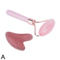 Miniatyrbild 6 av 11: Jade Roller & Gua Sha Ansikte Kropp Terapi Massager Sten Set white 2pcs