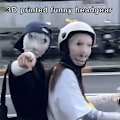 Miniatyrbild 3 av 11: Rolig 3D Balaclava Mask Sömlös Design Parodi Ansiktstryck Mask Fi 005 1pc