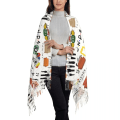 Miniatyrbild 3 av 4: Vänner Symbol Collage Tofs Scarf Kvinnor Mjuk TV-program Sjal Wrap Lady Vinter Höst Halsdukar
