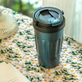 Miniatyrbild 5 av 5: Termoskopp i rostfritt stål med vikbart handtag och läckagesäkert kaffe 500ml (elektrisk blå).