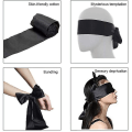 Miniatyrbild 2 av 2: Satin Eye Mask Sömnmask, Soft Smooth Blindfold, 57 In Long Justerbar