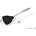 Miniatyrbild 3 av 5: Silikon Wok Turner BPA-fri 600oF spatel i rostfritt stål 14-1/5 tum för non-stick köksredskap