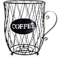 Miniatyrbild 1 av 5: Kaffekorg, kaffehållare, kaffekapslar, kaffebönhållare, förvaringskorg för kaffekapslar