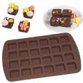 Miniatyrbild 3 av 5: Bite Size 24 Cavity Brownie Molds Silikon Fudge Molds