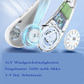Miniatyrbild 4 av 5: Halsfläkt, bärbar fläkt Mini bladlös tyst handsfree USB -fläkt, liten halsfläkt 360° luftflöde svart