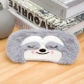 Miniatyrbild 3 av 5: Djurögonmask Sömnmask 3d söt tecknad cover Ögonskydd Ögonskydd Resor Sova Justerbar grå