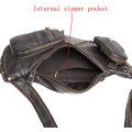 Miniatyrbild 6 av 6: Axelremsväska i läder Crossbody Herr Dam Resor Utomhussporter, Ryggsäck