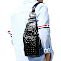 Miniatyrbild 7 av 7: Axelremsväska i läder Crossbody-väska Herr Dam Resor Utomhussporter, Ryggsäckar