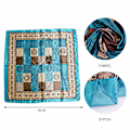 Miniatyrbild 2 av 3: Cashew blomma turban cap - simulering silke wrap halsduk cap bunt typ (rosa)