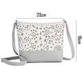 Miniatyrbild 2 av 4: Ihålig messenger bucket bag mode matchande kontrastfärg gray
