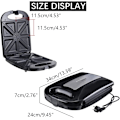 Miniatyrbild 4 av 4: Smörgåsmaskin toastie, 1200 W 220V, 4 skivor Dual Toast Grill Non Stick Våffelmaskin