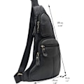 Miniatyrbild 7 av 7: Axelremsväska i läder Crossbody Herr Dam Resor Utomhussporter, Ryggsäck