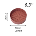 Miniatyrbild 1 av 5: 8-tums Air Fryer Silikon Bakplåt Panna Gryta Non-stick Insatskorg Friterad kycklingbehållare Hållare Foder Skålar Tillbehör 16CM Round Coffee