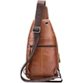 Miniatyrbild 4 av 9: Axelremsväska i läder Crossbody Herr Dam Resor Utomhussporter, Ryggsäck
