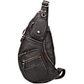 Miniatyrbild 1 av 6: Axelremsväska i läder Crossbody Herr Dam Resor Utomhussporter, Ryggsäck