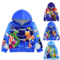 Miniatyrbild 2 av 3: Rainbow Friends Pojkar Hoodie Jacka Cool Blue Sweatshirt Kläder C 130cm