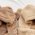 Miniatyrbild 5 av 5: 3 i 1 mössa Scarf Handskar Set Vinter Varm Söta Björnöron Cap Casual Solid Tjock Bomull