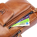 Miniatyrbild 8 av 9: Axelremsväska i läder Crossbody Herr Dam Resor Utomhussporter, Ryggsäck