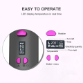 Miniatyrbild 3 av 3: Automatisk LED-temperaturdisplay för hårrullare Temperaturjustering med en knapp Anti-perm dubbel locktång USB -laddning