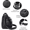 Miniatyrbild 5 av 5: Kvinnor Liten Messenger Bag Pu Läder Shoulder Plånbok Handväska Dam Crossover Lätt Meser Multi Pocket