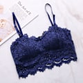 Miniatyrbild 4 av 5: Push Up BH Vadderad linne Spets Blommig Bralette VIT