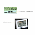 Miniatyrbild 4 av 4: Digital hygrometertermometer med stor LCD-display för exakta mätningar
