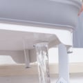 Miniatyrbild 4 av 5: 3-i-1 skärbräda Vikbar multifunktionsskål Dräneringskorg Bärbar campingdiskskål Förvaringskorg, grå