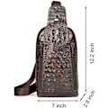 Miniatyrbild 7 av 7: Axelväska i läder crossbody-väska män kvinnor reser utomhussporter, ryggsäckar