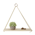 Miniatyrbild 5 av 5: Bohemian Wood Storage Rack Vägghängande Hylla Hem Sovrum