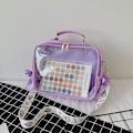 Miniatyrbild 2 av 5: Söt Ita Ryggsäck Clear Window Shoulder Crossbody Handväskor För Dock Pins Display