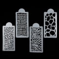 Miniatyrbild 3 av 5: 4st Zebra Leopard Wild Style Cake Stencil Airbrush Målning Mo One Size