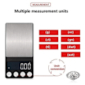 Miniatyrbild 3 av 4: 500/0,01g LCD-bakgrundsbelyst LCD-skärm med hög precision Digitalvåg 200g/0.01g