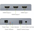 Miniatyrbild 2 av 5: 4K 3D HDMI Audio Extractor med HD 1x2 HDMI Splitter HDMI till Optisk SPDIF Toslink-adapter