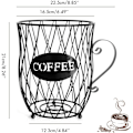 Miniatyrbild 2 av 5: Kaffekorg, kaffehållare, kaffekapslar, kaffebönhållare, förvaringskorg för kaffekapslar