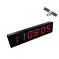 Miniatyrbild 1 av 5: GPS Satellite Wall Clock with Automatic Time Synchronization, 6-Digit LED Display, Date Temperature Alarm, Type-C Powered RED