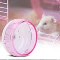 Plastic Super Silent Rolling Training Wheel Toy for Small Pets Hamster Guinea Pig Chinchilla Pink