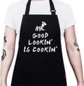 Nytt köksförkläde - MR. GOOD LOOKIN' IS COOKIN' Roliga förkläden för män pappa - Justerbart haklappsförkläde