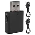 Bluetooth 5.0 Audio Receiver Transmitter USB Lydkort 3 i 1 AUX RCA 3.5mm Socket Adapter Sort