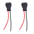 2 stk. 12V hannkontaktadapter kobberledningsnett for LED-frontlykter tåkelys