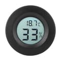 Mini Cirkulär Inbäddad Digital LCD Termometer Hygrometer Luftfuktighet Temperaturmätare Inomhus Svart