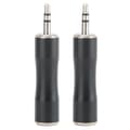 2 stk. 3,5 mm han til forgyldt mini XLR 3-benet hanbalanceret lydadapterstik