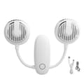 F38 Dubbelhuvud Multifunktionell Utomhus USB-Laddning Vikbar Midje Mini Fläkt