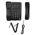Fasttelefon med ledning, stor knapp for eldre, hjemmekontor, hotell, svart